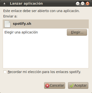 Abre enlaces de Spotify desde Firefox