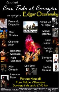 Concierto en apoyo de Edgar Osceransky