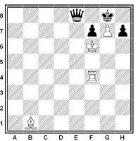 Posición de ajedrez con el esquema básico del mate de Anderssen