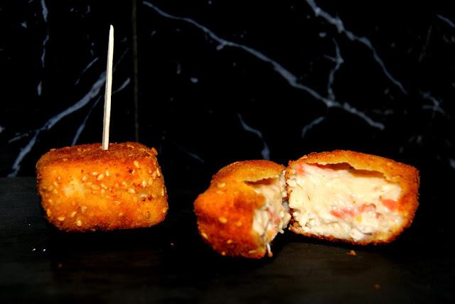 Croquetas de pollo y mortadela