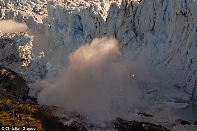 ruptura del puente de hielo del Glaciar Perito Moreno