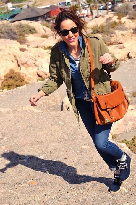 DENIM STRIPES DOTS PARKA… ready