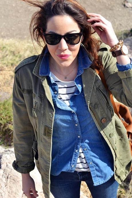 DENIM STRIPES DOTS PARKA… ready
