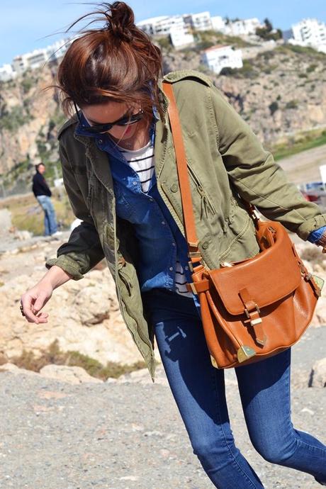 DENIM STRIPES DOTS PARKA… ready