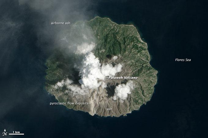 erupción del volcán Paluweh