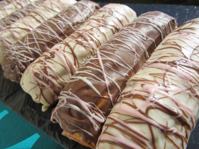 Cañas de chocolate