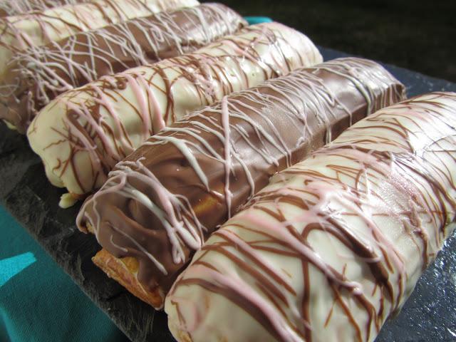 Cañas de chocolate