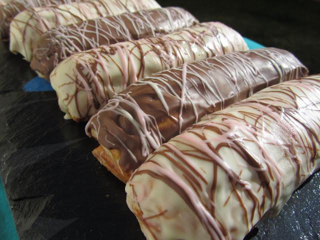 Cañas de chocolate