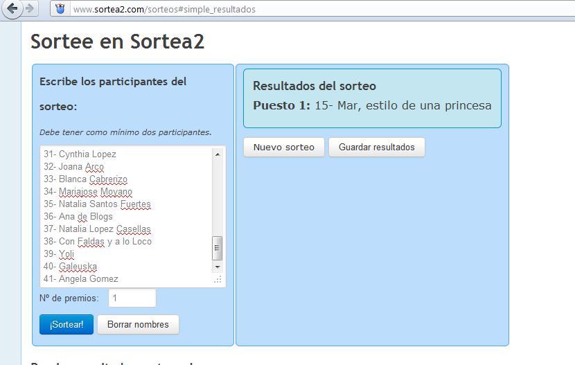 Ganadoras de los sorteos!!!