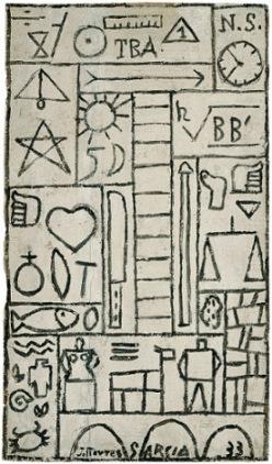 Joaquin Torres Garcia - Constructivo en Blanco y Negro