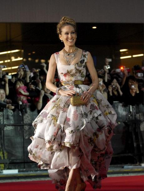 Actrices y vestidos de flores