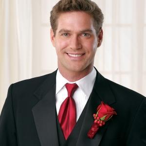 Una Boda en San Valentín Boutonnier rojo