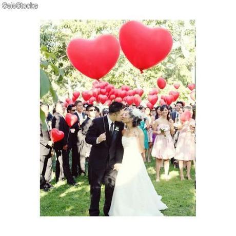 Una Boda en San Valentín Globos corazon