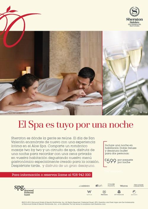 SHERATON En San Valentin el Spa es tuyo por una noche