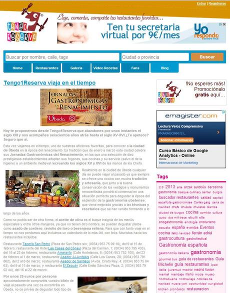 Tengo1reserva.es, la nueva web de restauración más completa y actualizada