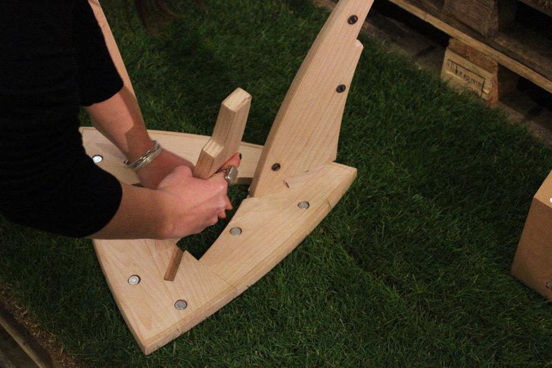 mesas desmontables de madera