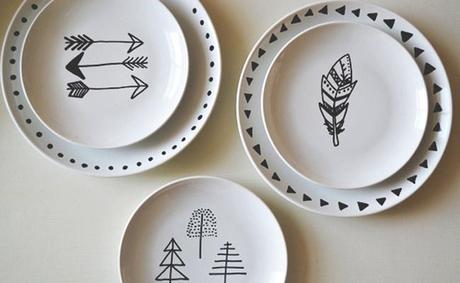 platos con dibujos de flechas platos con dibujos Platos con dibujos