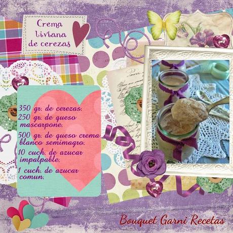 Crema liviana de cerezas