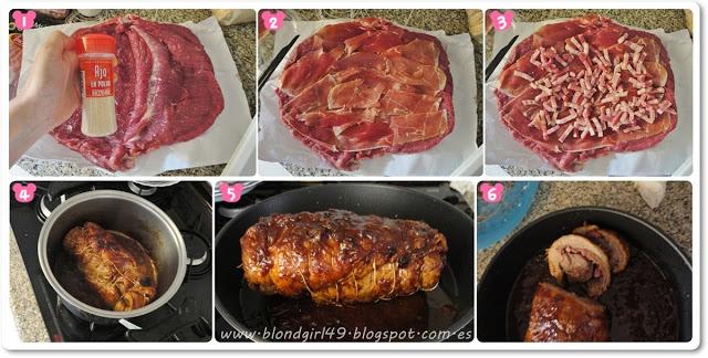 Receta: enrollado de carne