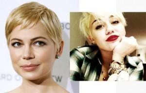 ss13 cejinegra michelle williams miley cyrus 300x192 Tú decides: cejas negras & melena rubia, ¿si o no?