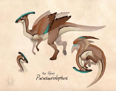 El Parasaurolophus volador de Lauren Kirkham