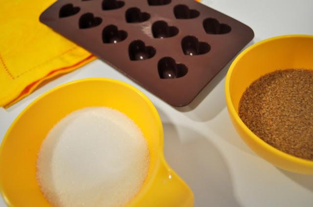 terrones de azúcar de corazón