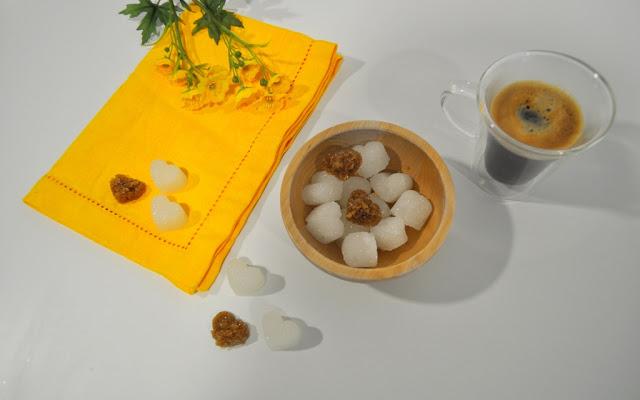 terrones de azúcar de corazón