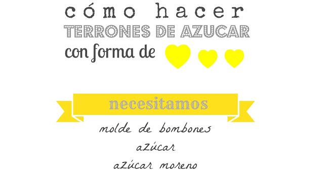 terrones de azúcar de corazón