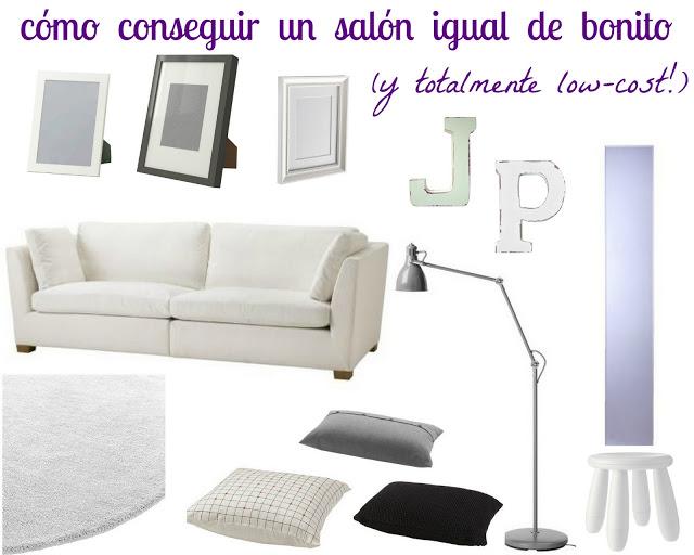 deco: un salón blanco y gris