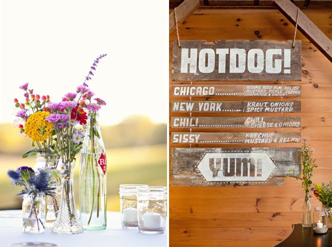 Una boda tipo picnic en un granero