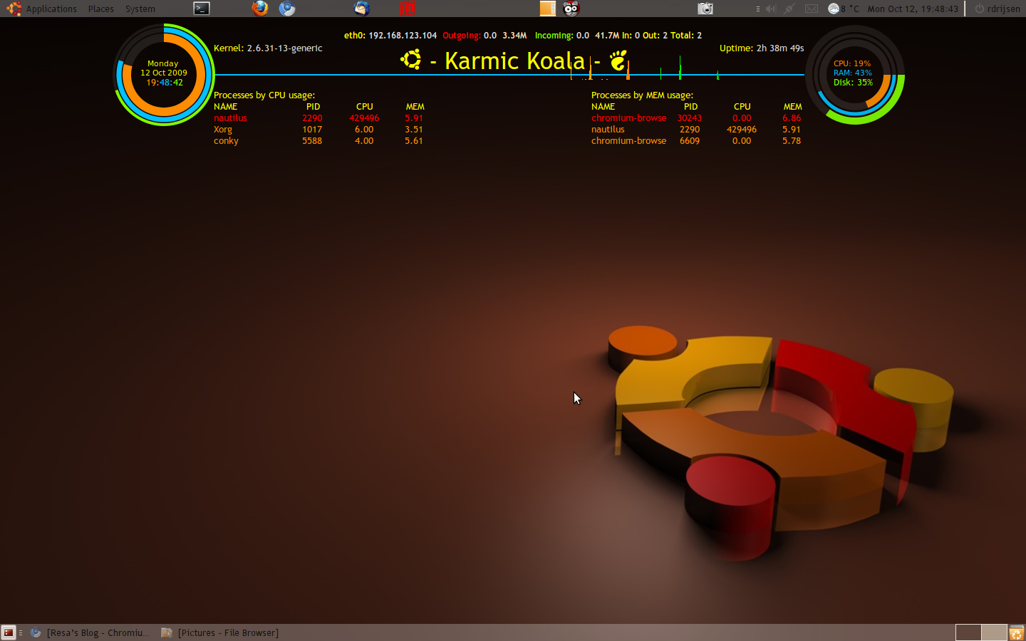 Conky: monitoriza tu sistema con elegancia.