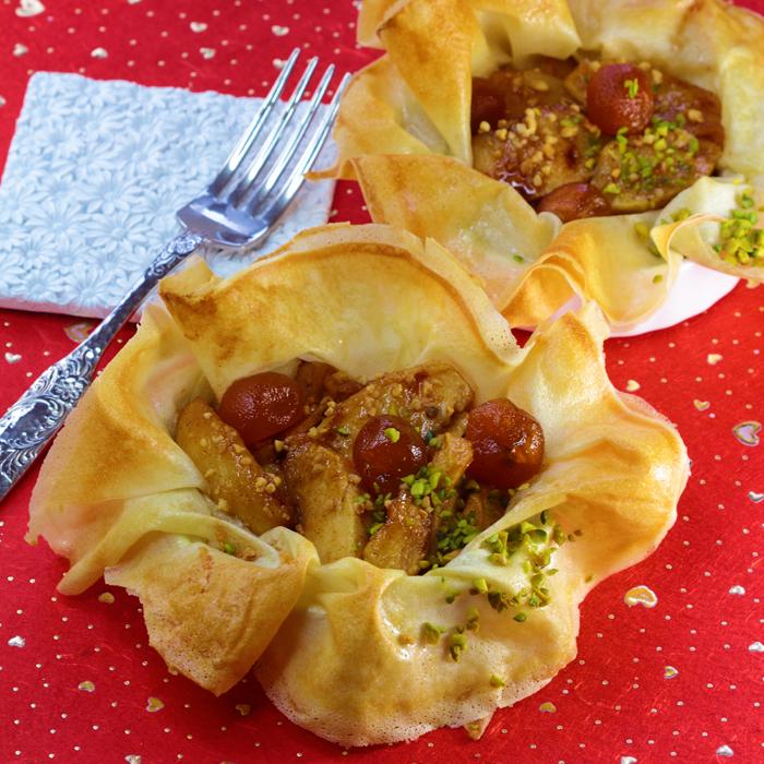 Appel caramelized purses