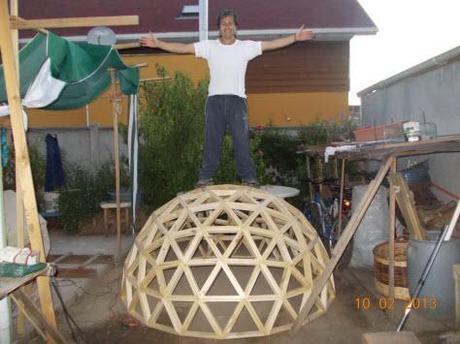 Domo Geodesico de madera testimonio Sergio Jara