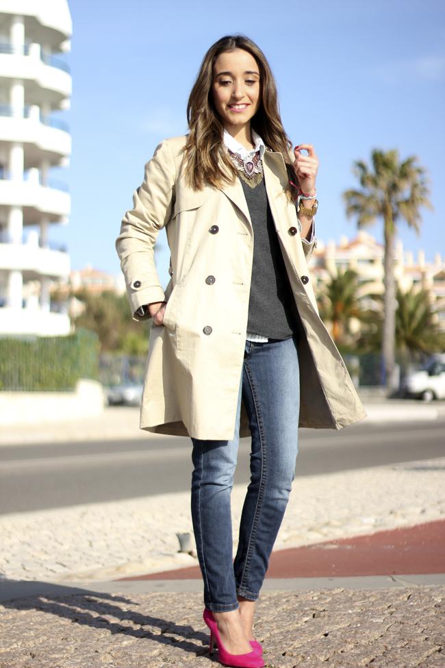 Trench & Pink Shoes
