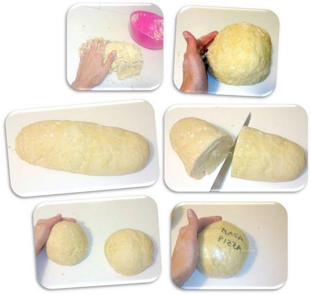 Rolling pizza pesto con setas y rúcula