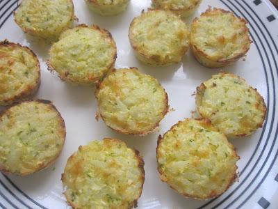 Bocaditos de zucchini, arroz y queso