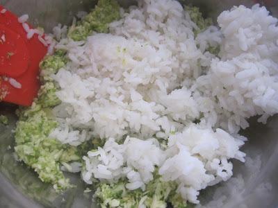 Bocaditos de zucchini, arroz y queso