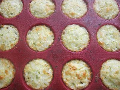 Bocaditos de zucchini, arroz y queso