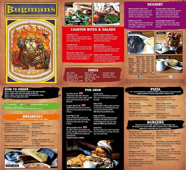 Nuevo menú en Bugman`s