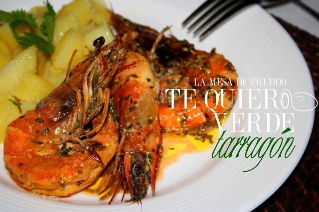 Langostinos al Tarragón.
