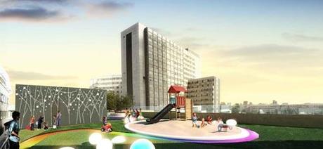 Comienzan las obras del “jardín de mi hospi” en la cubierta del hospital la paz