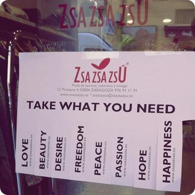 TAKE WHAT YOU NEED