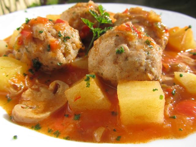 Albóndigas a la jardinera