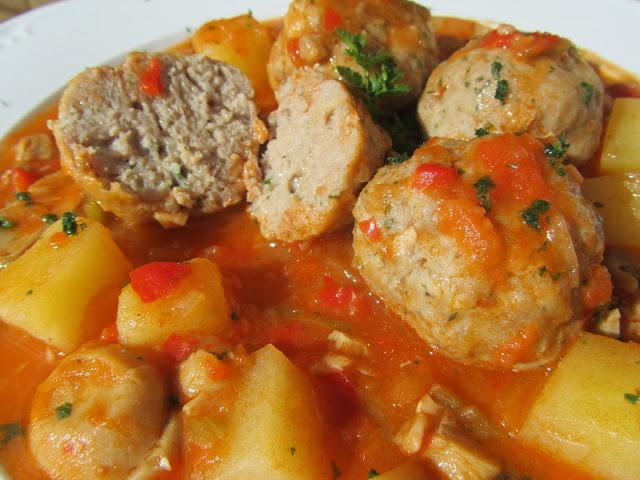 Albóndigas a la jardinera