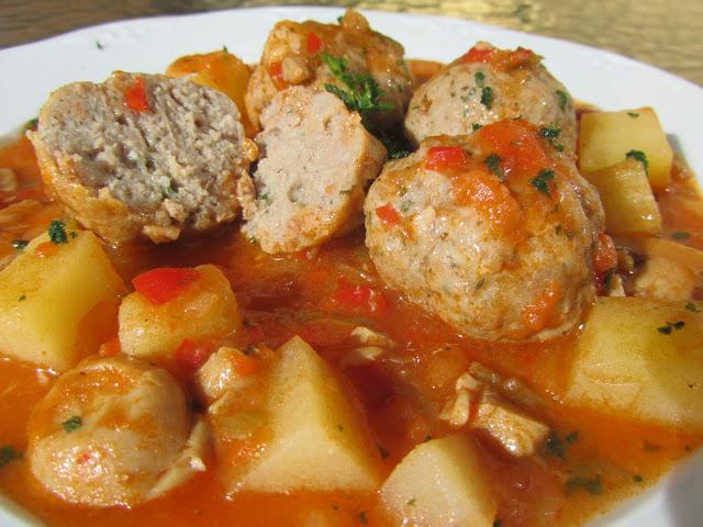 Albóndigas a la jardinera