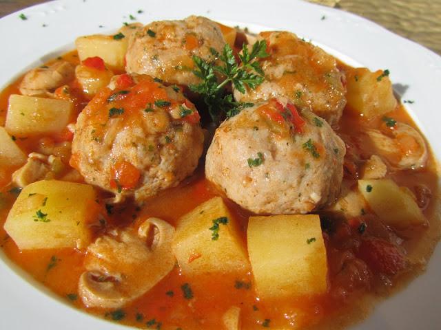 Albóndigas a la jardinera