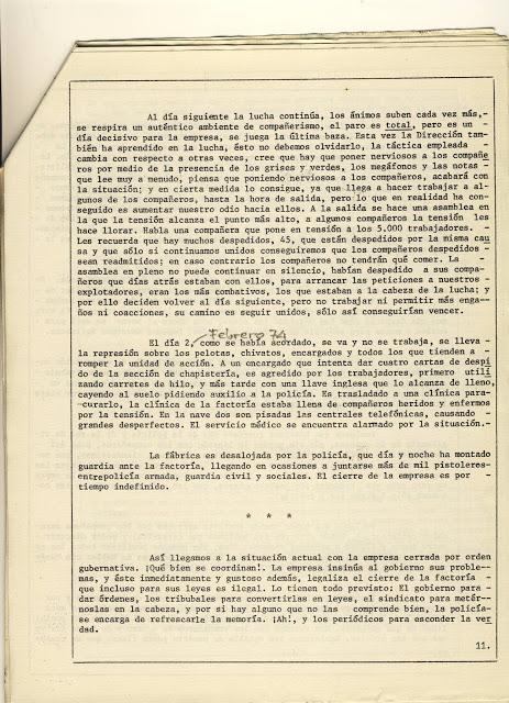 En aquellos tiempos... Febrero de 1974