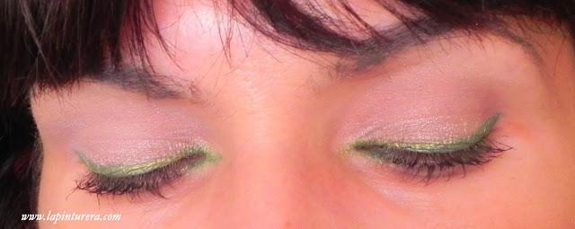 Tendencias 2013: Delineado  verde lima (look y productos)