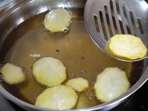 Patatas fritas souflee