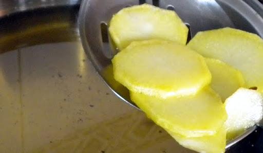 Patatas fritas souflee